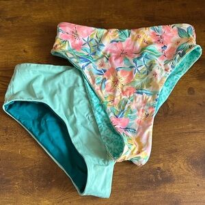 Jolyn and Billabong high waisted bikini bottoms